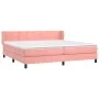 Box spring bed with pink velvet mattress 200x200 cm by vidaXL, Beds and slatted bases - Ref: Foro24-3127516, Price: 541,03 €,...