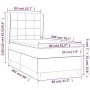 Box spring bed with dark gray fabric mattress 80x200 cm by vidaXL, Beds and slatted bases - Ref: Foro24-3127918, Price: 345,6...