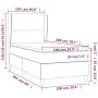 Boxspringbett mit dunkelgrauer Stoffmatratze 100x200 cm von vidaXL, Betten und Lattenroste - Ref: Foro24-3127782, Preis: 376,...