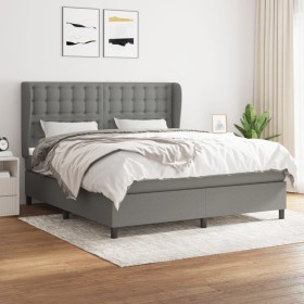 Boxspringbett mit dunkelgrauer Stoffmatratze 180x200 cm von vidaXL, Betten und Lattenroste - Ref: Foro24-3128302, Preis: 672,...