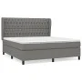Cama box spring con colchón tela gris oscuro 180x200 cm de vidaXL, Camas y somieres - Ref: Foro24-3128222, Precio: 658,30 €, ...