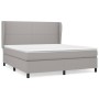 Cama box spring con colchón tela gris claro 160x200 cm de vidaXL, Camas y somieres - Ref: Foro24-3127813, Precio: 575,26 €, D...