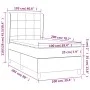Box spring bed with black fabric mattress 100x200 cm by vidaXL, Beds and slatted bases - Ref: Foro24-3127943, Price: 345,16 €...