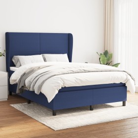 Cama box spring con colchón tela azul 140x200 cm de vidaXL, Camas y somieres - Ref: Foro24-3127811, Precio: 520,31 €, Descuen...