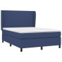 Cama box spring con colchón tela azul 140x200 cm de vidaXL, Camas y somieres - Ref: Foro24-3127811, Precio: 520,31 €, Descuen...