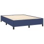 Cama box spring con colchón tela azul 140x200 cm de vidaXL, Camas y somieres - Ref: Foro24-3127811, Precio: 520,31 €, Descuen...