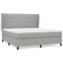 Boxspringbett mit hellgrauer Stoffmatratze 160x200 cm von vidaXL, Betten und Lattenroste - Ref: Foro24-3127973, Preis: 561,03...