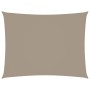 Toldo de vela rectangular tela Oxford gris taupe 3x4 m