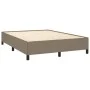 Box spring bed with taupe gray fabric mattress 140x200 cm by vidaXL, Beds and slatted bases - Ref: Foro24-3128049, Price: 549...