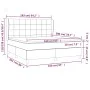 Box spring bed with taupe gray fabric mattress 160x200 cm by vidaXL, Beds and slatted bases - Ref: Foro24-3127977, Price: 597...