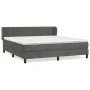 Box spring bed with dark gray velvet mattress 180x200 cm by vidaXL, Beds and slatted bases - Ref: Foro24-3127626, Price: 514,...