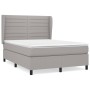 Box spring bed with light gray fabric mattress 140x200 cm by vidaXL, Beds and slatted bases - Ref: Foro24-3128045, Price: 502...