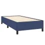 Box spring bed with blue fabric mattress 100x200 cm by vidaXL, Beds and slatted bases - Ref: Foro24-3127867, Price: 364,48 €,...