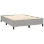 Box spring bed with light gray fabric mattress 140x200 cm by vidaXL, Beds and slatted bases - Ref: Foro24-3128045, Price: 494...