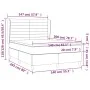 Box spring bed with light gray fabric mattress 140x200 cm by vidaXL, Beds and slatted bases - Ref: Foro24-3128045, Price: 494...