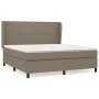 Box spring bed with taupe gray fabric mattress 160x200 cm by vidaXL, Beds and slatted bases - Ref: Foro24-3127817, Price: 611...
