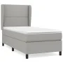 Box spring bed with light gray fabric mattress 100x200 cm by vidaXL, Beds and slatted bases - Ref: Foro24-3127861, Price: 343...