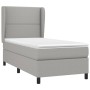 Box spring bed with light gray fabric mattress 100x200 cm by vidaXL, Beds and slatted bases - Ref: Foro24-3127861, Price: 348...