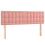 Box spring bed with pink velvet mattress 140x200 cm by vidaXL, Beds and slatted bases - Ref: Foro24-3127738, Price: 424,24 €,...