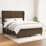 Box spring bed with dark brown fabric mattress 140x200 cm by vidaXL, Beds and slatted bases - Ref: Foro24-3127888, Price: 479...