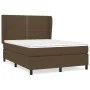 Box spring bed with dark brown fabric mattress 140x200 cm by vidaXL, Beds and slatted bases - Ref: Foro24-3127888, Price: 479...