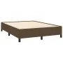 Box spring bed with dark brown fabric mattress 140x200 cm by vidaXL, Beds and slatted bases - Ref: Foro24-3127888, Price: 479...