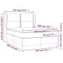 Box spring bed with dark brown fabric mattress 140x200 cm by vidaXL, Beds and slatted bases - Ref: Foro24-3127888, Price: 479...