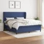 Box spring bed with blue fabric mattress 160x200 cm by vidaXL, Beds and slatted bases - Ref: Foro24-3127819, Price: 569,72 €,...