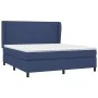 Box spring bed with blue fabric mattress 160x200 cm by vidaXL, Beds and slatted bases - Ref: Foro24-3127819, Price: 569,72 €,...