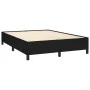 Box spring bed with black fabric mattress 140x200 cm by vidaXL, Beds and slatted bases - Ref: Foro24-3127807, Price: 499,50 €...
