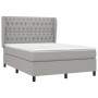 Boxspringbett mit hellgrauer Stoffmatratze 140x190 cm von vidaXL, Betten und Lattenroste - Ref: Foro24-3128197, Preis: 527,12...