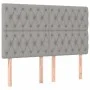 Box spring bed with light gray fabric mattress 140x190 cm by vidaXL, Beds and slatted bases - Ref: Foro24-3128197, Price: 520...