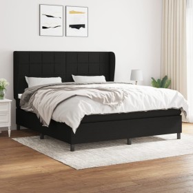 Boxspringbett mit schwarzer Stoffmatratze 180x200 cm von vidaXL, Betten und Lattenroste - Ref: Foro24-3127983, Preis: 636,17 ...