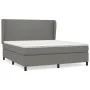 Cama box spring con colchón tela gris oscuro 160x200 cm de vidaXL, Camas y somieres - Ref: Foro24-3127814, Precio: 582,36 €, ...