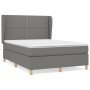 Box spring bed with dark gray fabric mattress 140x200 cm by vidaXL, Beds and slatted bases - Ref: Foro24-3128446, Price: 484,...