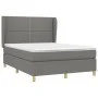 Box spring bed with dark gray fabric mattress 140x200 cm by vidaXL, Beds and slatted bases - Ref: Foro24-3128446, Price: 483,...