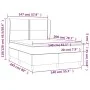 Box spring bed with dark gray fabric mattress 140x200 cm by vidaXL, Beds and slatted bases - Ref: Foro24-3128446, Price: 483,...