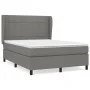 Box spring bed with dark gray fabric mattress 140x200 cm by vidaXL, Beds and slatted bases - Ref: Foro24-3127966, Price: 502,...