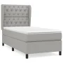 Box spring bed with light gray fabric mattress 80x200 cm by vidaXL, Beds and slatted bases - Ref: Foro24-3128157, Price: 330,...