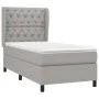 Box spring bed with light gray fabric mattress 80x200 cm by vidaXL, Beds and slatted bases - Ref: Foro24-3128157, Price: 330,...