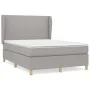 Boxspringbett mit hellgrauer Stoffmatratze 140x200 cm von vidaXL, Betten und Lattenroste - Ref: Foro24-3128365, Preis: 521,82...