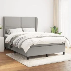 Boxspringbett mit hellgrauer Stoffmatratze 140x200 cm von vidaXL, Betten und Lattenroste - Ref: Foro24-3127885, Preis: 464,75...