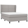 Boxspringbett mit hellgrauer Stoffmatratze 140x200 cm von vidaXL, Betten und Lattenroste - Ref: Foro24-3127885, Preis: 474,60...