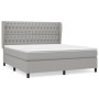 Cama box spring con colchón tela gris claro 180x200 cm de vidaXL, Camas y somieres - Ref: Foro24-3128221, Precio: 615,01 €, D...