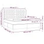 Box spring bed with light gray fabric mattress 180x200 cm by vidaXL, Beds and slatted bases - Ref: Foro24-3128221, Price: 602...