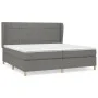 Box spring bed with dark gray fabric mattress 200x200 cm by vidaXL, Beds and slatted bases - Ref: Foro24-3128550, Price: 653,...