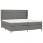 Box spring bed with dark gray fabric mattress 200x200 cm by vidaXL, Beds and slatted bases - Ref: Foro24-3128550, Price: 653,...