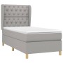 Cama box spring con colchón tela gris claro 80x200 cm de vidaXL, Camas y somieres - Ref: Foro24-3128717, Precio: 337,13 €, De...