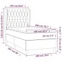 Box spring bed with dark gray fabric mattress 100x200 cm by vidaXL, Beds and slatted bases - Ref: Foro24-3128182, Price: 374,...