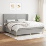Boxspringbett mit hellgrauer Stoffmatratze 200x200 cm von vidaXL, Betten und Lattenroste - Ref: Foro24-3128469, Preis: 637,50...